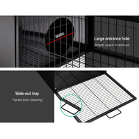 Thumbnail for i.Pet Rabbit Cage Hutch Cages Indoor Outdoor Hamster Enclosure Pet Metal Carrier 162CM Length