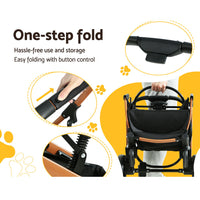 Thumbnail for i.Pet Pet Stroller Dog Pram Large Cat Carrier Travel Pushchair Foldable 4 Wheels