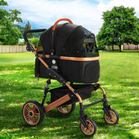 Thumbnail for i.Pet Pet Dog Stroller Pram Large Cat Carrier Travel Pushchair Foldable 4 Wheels