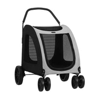 Thumbnail for i.Pet Pet Dog Stroller Pram Large Carrier Cat Travel Foldable Strollers 4 Wheels