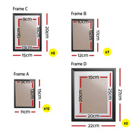 Thumbnail for Artiss Photo Frames 26PCS  8x10in 5x7in 4x6in 3.5x5in Hanging Wall Frame Black