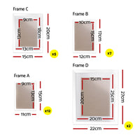 Thumbnail for Artiss Photo Frames 26PCS  8x10in 5x7in 4x6in 3.5x5in Hanging Wall Frame White