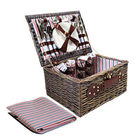 Thumbnail for Alfresco 4 Person Picnic Basket Baskets Deluxe Outdoor Corporate Gift Blanket