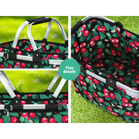 Thumbnail for Alfresco Picnic Bag Basket Folding Large Hamper Camping Hiking Insulated