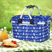 Thumbnail for Alfresco Picnic Bag Basket FoldingHamper Camping Hiking Insulated