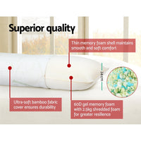 Thumbnail for Giselle Bedding Full Body Memory Foam Pillow