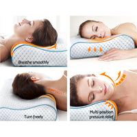 Thumbnail for Giselle Memory Foam Pillow Ice Silk Cover Contour Pillows Cool Cervical Support