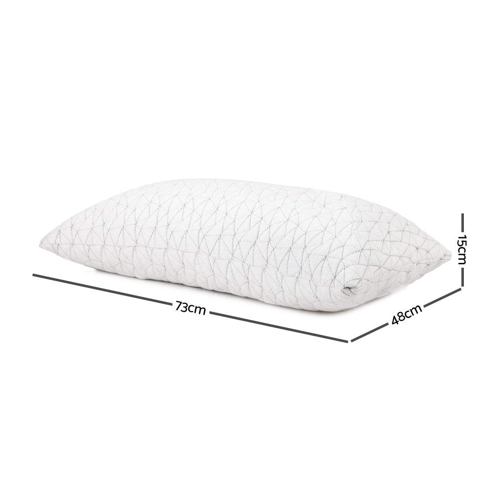 Giselle Bedding Set of 2 Rayon Single Memory Foam Pillow