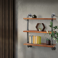 Thumbnail for Artiss Display Shelves Wall Brackets Bookshelf Industrial DIY Pipe Shelf Rustic