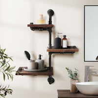 Thumbnail for Artiss Display Shelves Bookshelf Pipe Shelf Rustic Industrial Floating Wall Shelves DIY Brackets