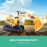 Thumbnail for Keezi Kids Ride On Excavator - Yellow