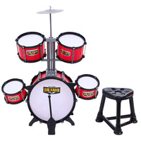 Thumbnail for Keezi Kids 7 Drum Set Junior Drums Kit Musical Play Toys Childrens Mini Big Band