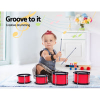 Thumbnail for Keezi Kids 7 Drum Set Junior Drums Kit Musical Play Toys Childrens Mini Big Band