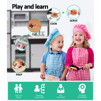 Thumbnail for Keezi Kids Kitchen Set Pretend Play Food Sets Childrens Utensils Toys Black