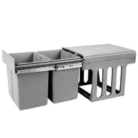 Thumbnail for Cefito 2x15L Pull Out Bin - Grey