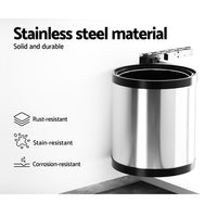 Thumbnail for Cefito Kitchen Swing Out Pull Out Bin Stainless Steel Garbage Rubbish Can 12L