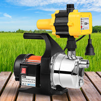 Thumbnail for Giantz Garden Water Jet Pump High Pressure 1100W Tank Rain Farm Irrigation Yellow