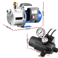 Thumbnail for Giantz Garden Water Jet Pump High Pressure 1100W Tank Rain Farm Irrigation Black