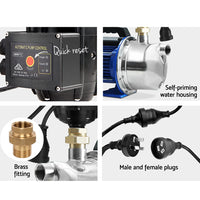 Thumbnail for Giantz Garden Water Jet Pump High Pressure 1100W Tank Rain Farm Irrigation Black