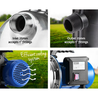 Thumbnail for Giantz Garden Water Jet Pump High Pressure 1100W Tank Rain Farm Irrigation Black