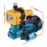 Thumbnail for Giantz Peripheral Water Pump Garden Boiler Car Wash Electric Irrigation QB60 Yellow