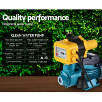 Thumbnail for Giantz Peripheral Water Pump Garden Boiler Car Wash Electric Irrigation QB60 Yellow