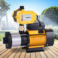 Thumbnail for Giantz Multi Stage Water Pump Pressure Rain Tank Garden Farm House Irrigation 2000W Yellow Controller