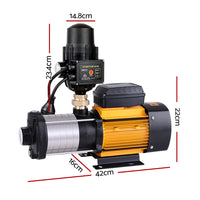 Thumbnail for Giantz Garden Water Pump High Pressure 2500W Multi Stage Tank Rain Irrigation Black