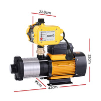 Thumbnail for Giantz Garden Water Pump High Pressure 2500W Multi Stage Tank Rain Irrigation Yellow