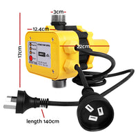 Thumbnail for Giantz Water Pressure Pump Controller Auto Switch Control Electric Electronic Yellow