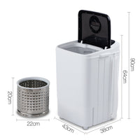 Thumbnail for Devanti 4.6KG Mini Portable Washing Machine - Black