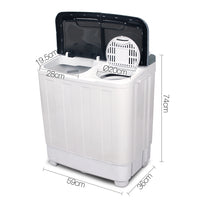 Thumbnail for Devanti 5KG Mini Portable Washing Machine - White