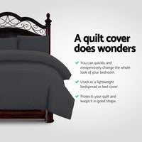 Thumbnail for Giselle Quilt Cover Set Classic Black - King