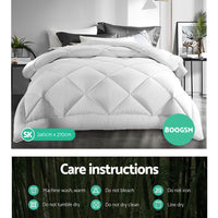 Thumbnail for Giselle Bedding Super King 800GSM Microfibre Bamboo Microfiber Quilt