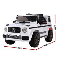 Thumbnail for Mercedes-Benz Kids Ride On Car Electric AMG G63 Licensed Remote Cars 12V White