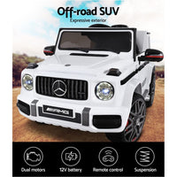 Thumbnail for Mercedes-Benz Kids Ride On Car Electric AMG G63 Licensed Remote Cars 12V White