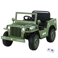 Thumbnail for Rigo Kids Ride On Car Off Road Military Toy Cars 12V Olive