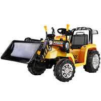 Thumbnail for Rigo Kids Ride On Bulldozer Digger Electric Car Yellow