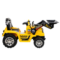 Thumbnail for Rigo Kids Ride On Bulldozer Digger Electric Car Yellow