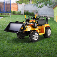 Thumbnail for Rigo Kids Ride On Bulldozer Digger Electric Car Yellow