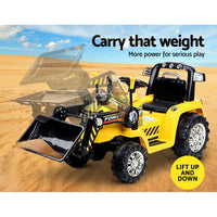 Thumbnail for Rigo Kids Ride On Bulldozer Digger Electric Car Yellow