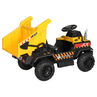 Thumbnail for Rigo Kids Ride On Car Dumptruck 12V Electric Bulldozer Toys Cars Battery Yellow