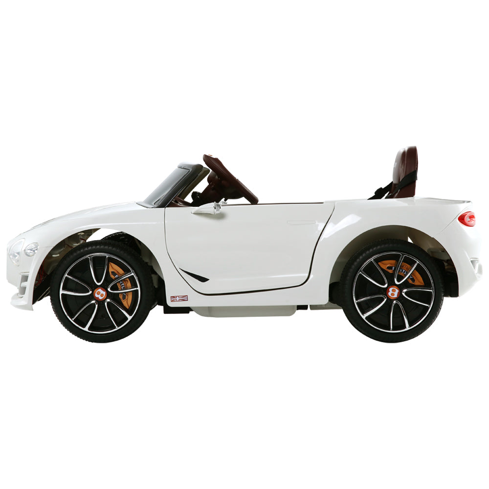 Bentley Kids Ride On Car Licensed Electric Toys 12V Battery Remote Cars White