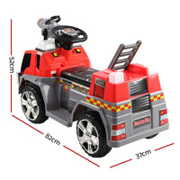 Thumbnail for Rigo Kids Ride On Fire Truck Motorbike Motorcycle Car Red Grey