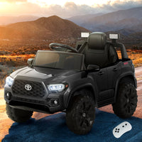 Thumbnail for Toyota Ride On Car Kids Electric Toy Cars Tacoma Off Road Jeep 12V Battery Black