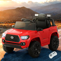 Thumbnail for Toyota Ride On Car Kids Electric Toy Cars Tacoma Off Road Jeep 12V Battery Red