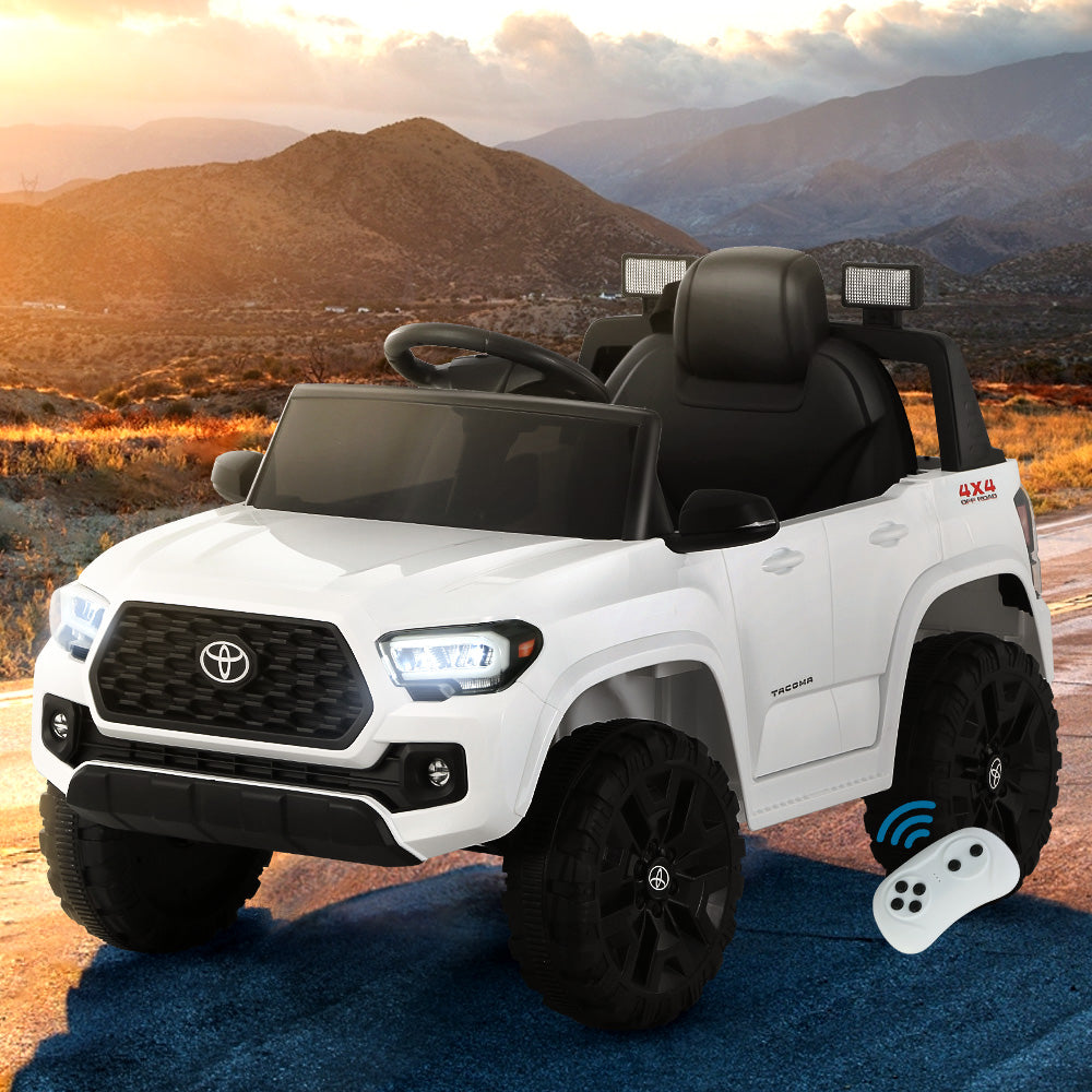 Toyota Ride On Car Kids Electric Toy Cars Tacoma Off Road Jeep 12V Battery White