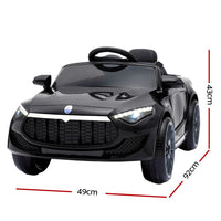 Thumbnail for Rigo Kids Ride On Car Electric Toys 12V Battery Remote Control Black MP3 LED