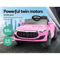 Thumbnail for Rigo Kids Ride On Car Battery Electric Toy Remote Control Pink Cars Dual Motor