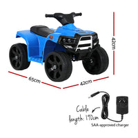 Thumbnail for Rigo Kids Ride On ATV Quad Motorbike Car 4 Wheeler Electric Toys Battery Blue